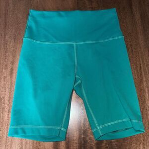 Lululemon Wunder Train High Rise Shorts 8” Blue Teal W7BH0S Women’s Size 6